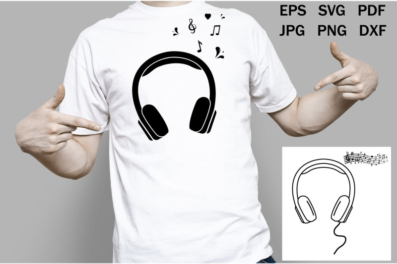 headphones-with-music-svg-format-file-cutting-stencil