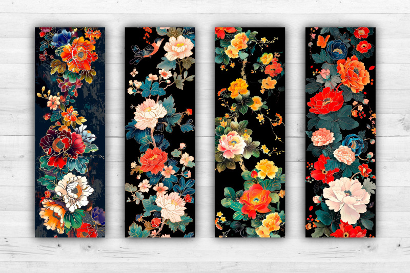 flowers-bookmarks-printable-2x6-inch