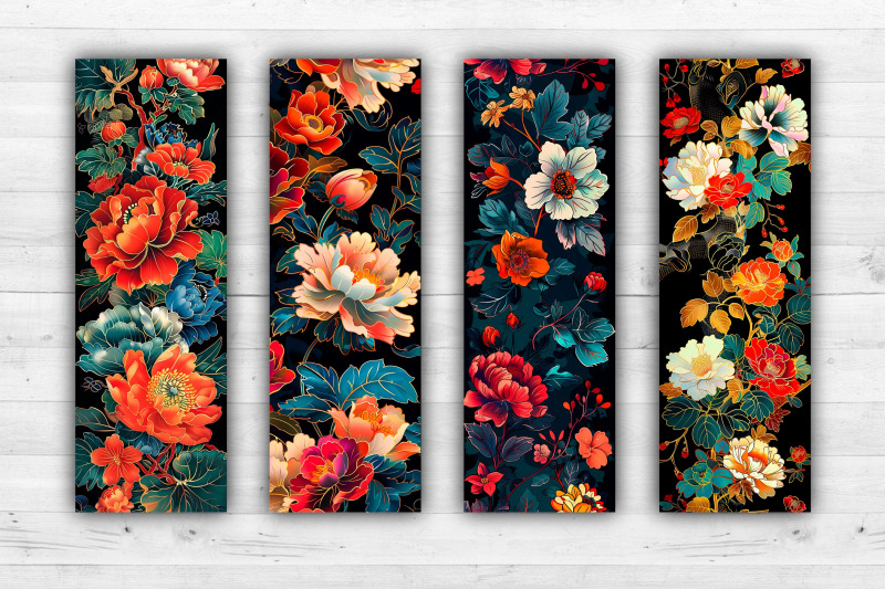 flowers-bookmarks-printable-2x6-inch