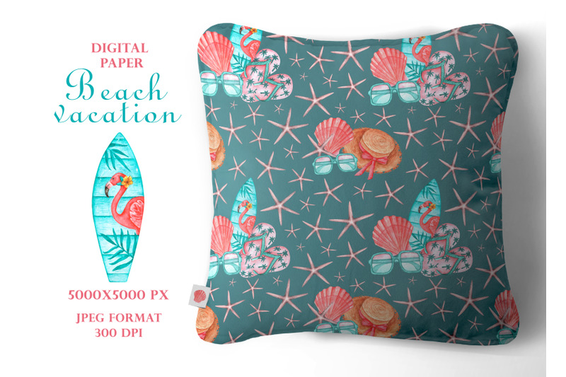 sea-trip-watercolor-seamless-pattern-beach-summer-holiday