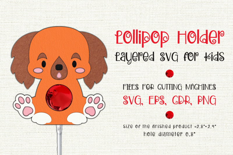 spaniel-dog-lollipop-holder-paper-craft-template