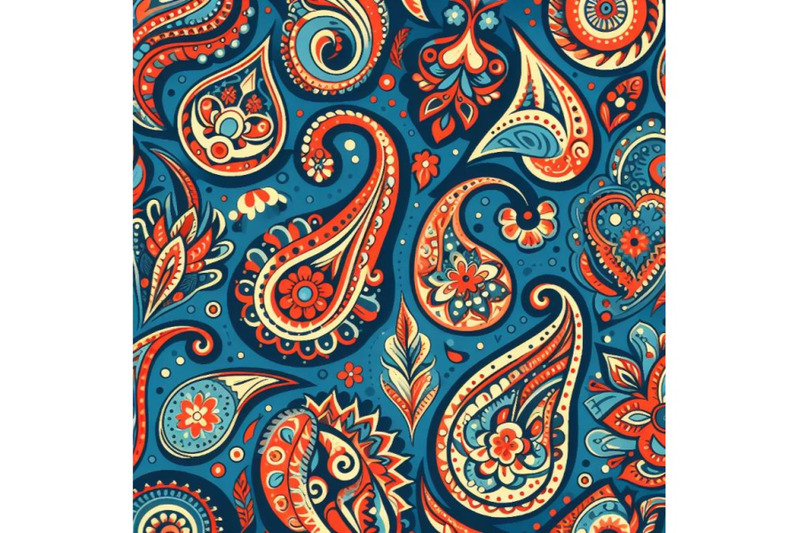 a-bundle-of-4-colorful-seamless-paisley