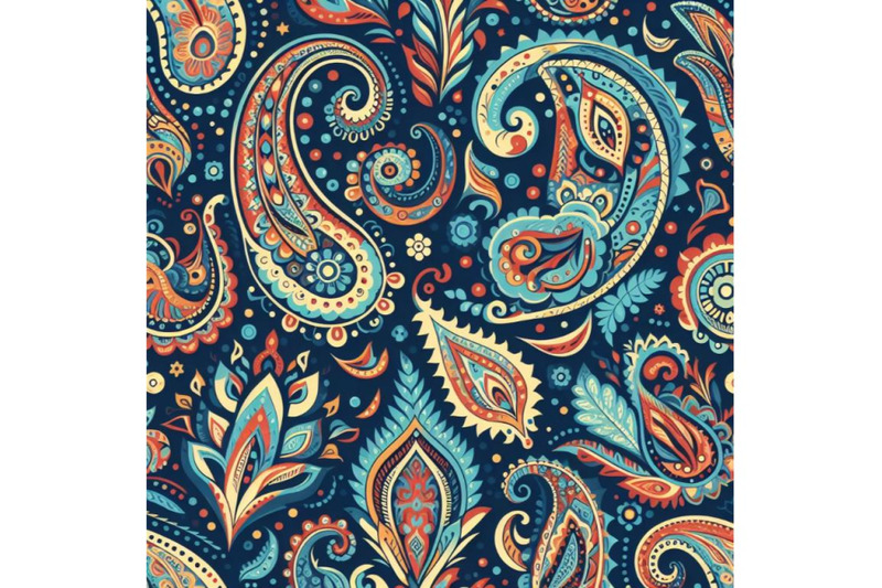 a-bundle-of-4-colorful-seamless-paisley