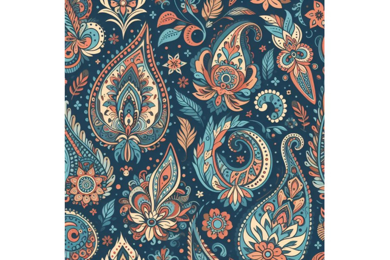 a-bundle-of-4-colorful-seamless-paisley