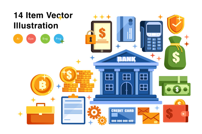 banking-graphic-object-elements-illustration