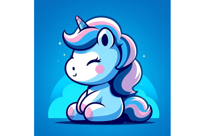 a-bundle-of-ortrait-of-cute-unicorn