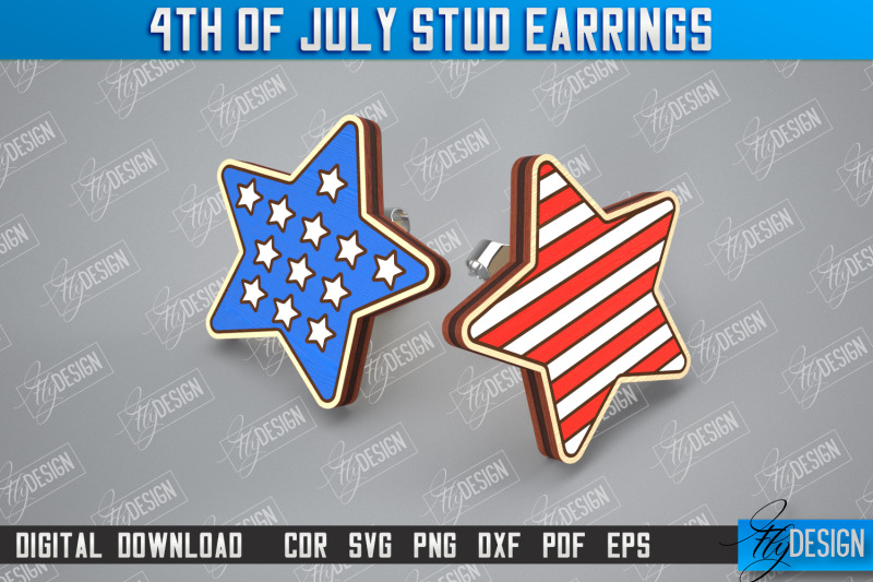 4th-of-july-stud-earrings-patriotic-earrings-red-white-blue-cnc