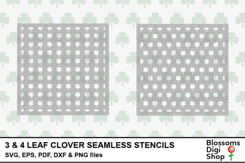 3-amp-4-leaf-clovers-seamless-stencils-svg-eps-pdf-dxf-amp-png-files