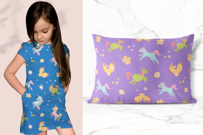 unicorn-paper-seamless-patterns