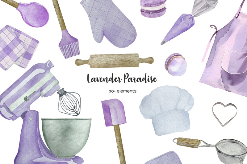 watercolor-bakery-mixer-clipart-purple-kitchen-utensils-21-png