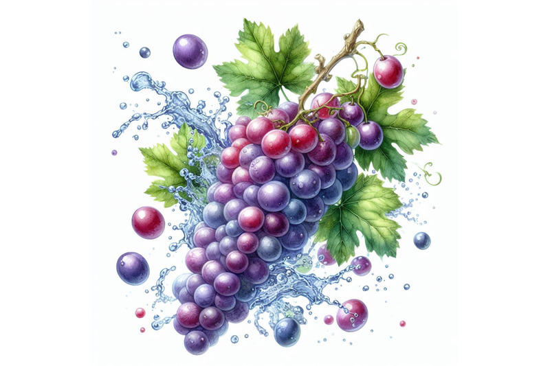 a-bundle-of-1-a-bunch-of-grapes-is-being-splashed-w