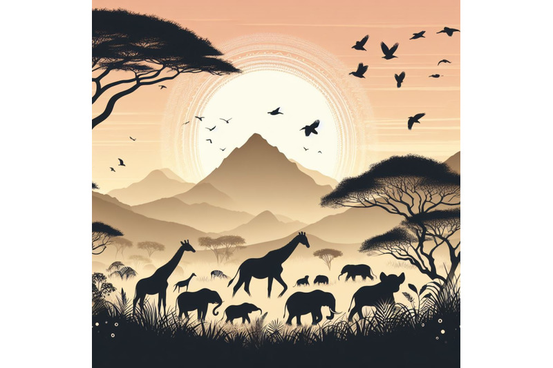 a-bundle-of-african-scenery-with-animals