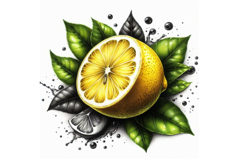 a-bundle-of-resh-lemon-with-green-leav