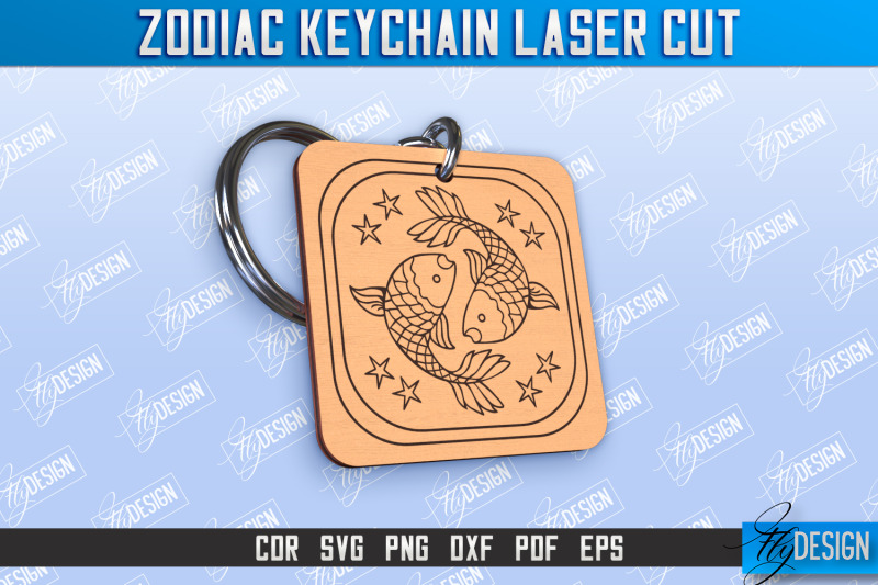 pisces-keychain-laser-cut-astrology-design-zodiac-sign-cnc-file