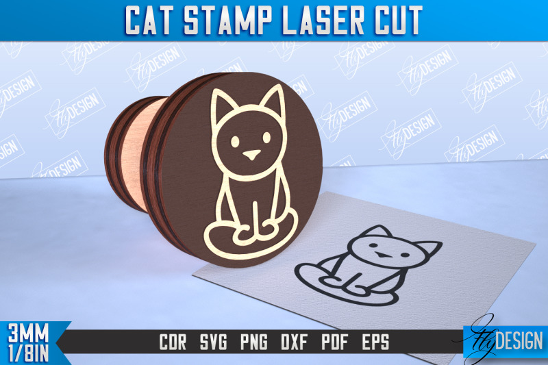 cat-stamp-laser-cut-teachers-stamp-wooden-stamp-kids-design