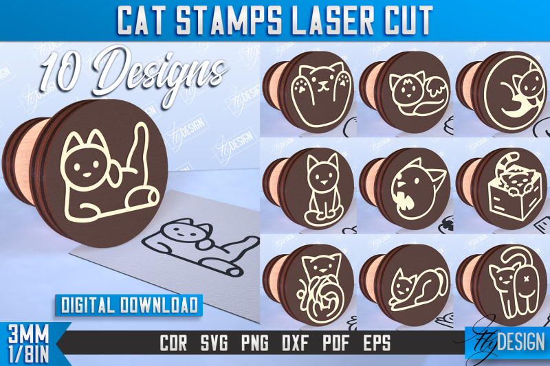 cat-stamp-bundle-teachers-stamp-wooden-stamp-children-039-s-design