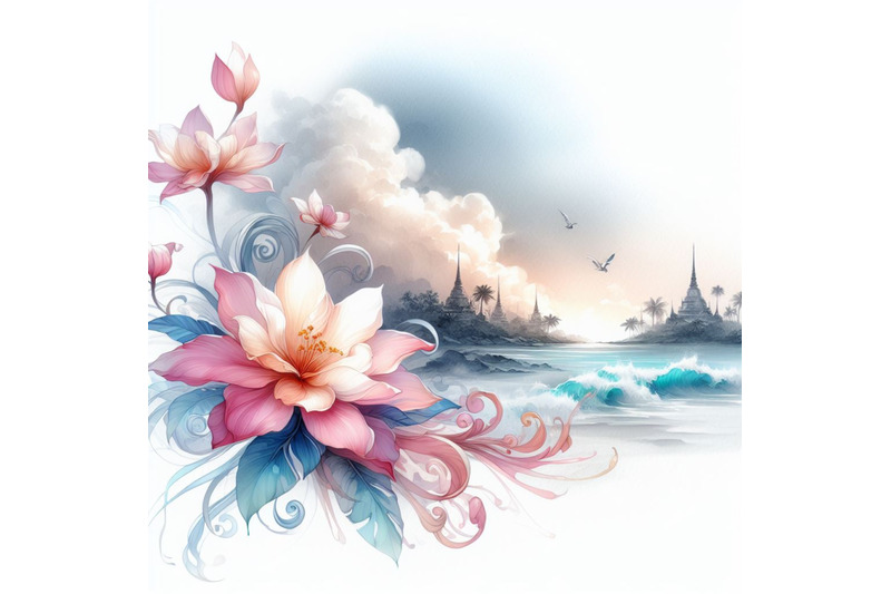 a-bundle-of-beautiful-beach-with-fantasy-flower