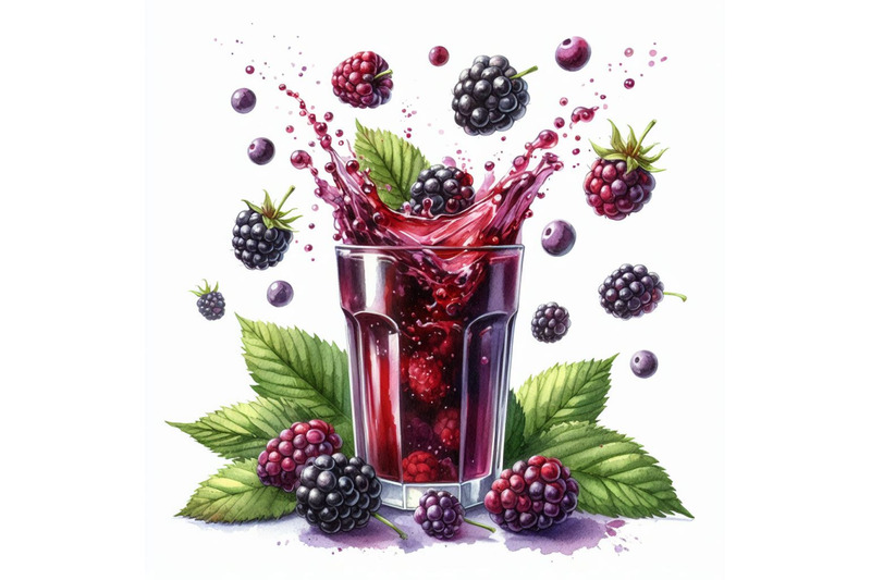 a-bundle-of-02-fresh-blackberries-fall-into-a-glass-wit