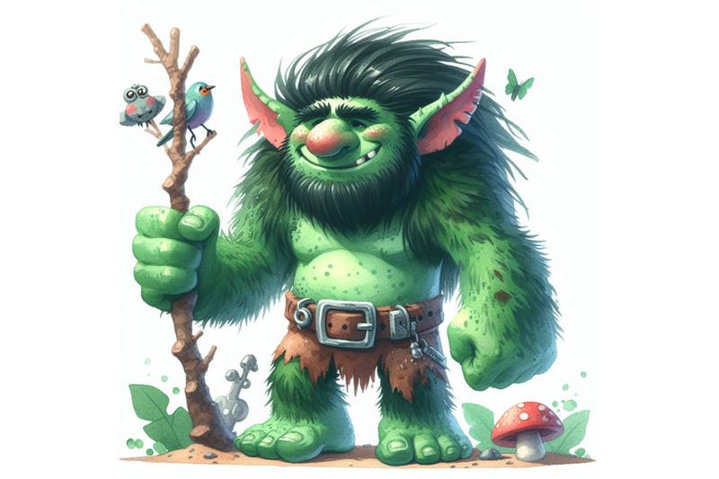 a-bundle-of-cartoon-of-a-troll-who-is-green-and