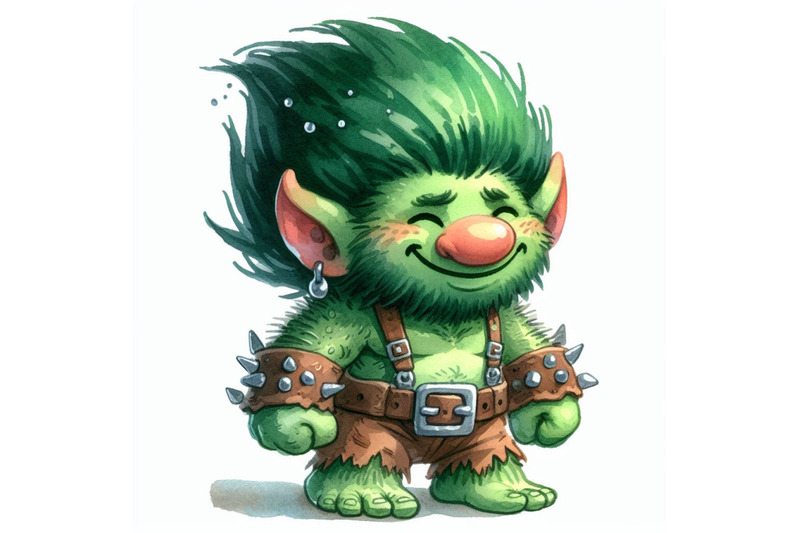 a-bundle-of-cartoon-of-a-troll-who-is-green-and