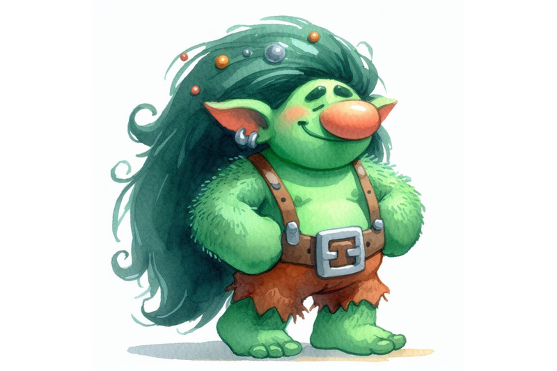 a-bundle-of-cartoon-of-a-troll-who-is-green-and