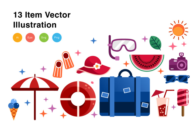 summer-holiday-elements-vector-illustration