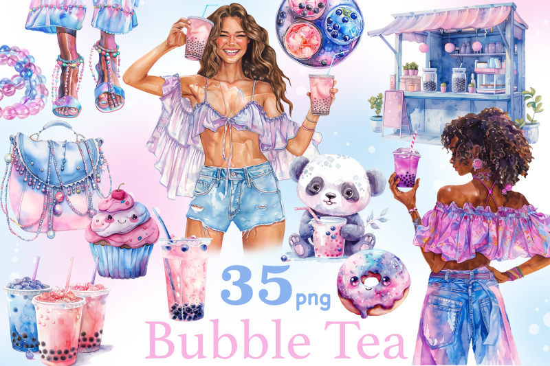 bubble-tea-clipart-drinks-png-bundle