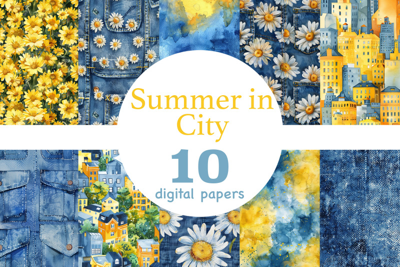 summer-in-city-digital-paper-travel-pattern