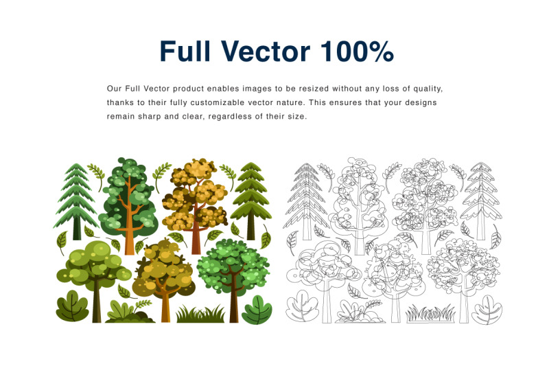 tree-elements-vector-illustration