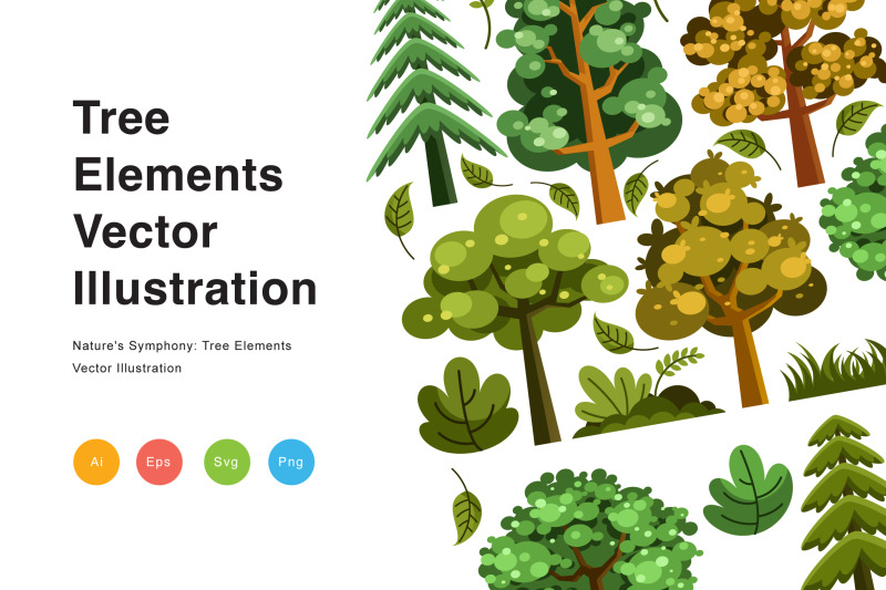 tree-elements-vector-illustration