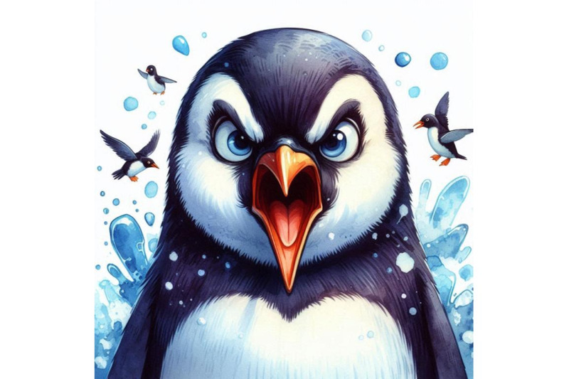 a-bundle-of-4-an-angry-penguin