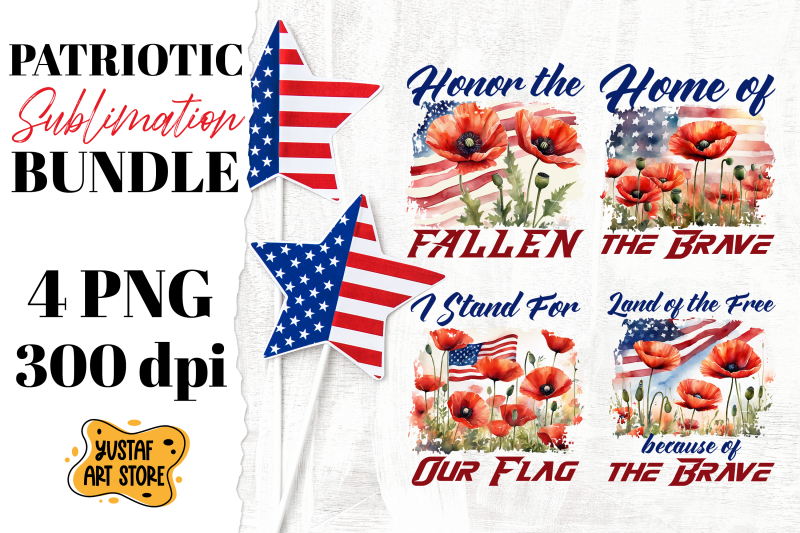 patriotic-sublimation-american-flag-and-poppy-flowers-4-png