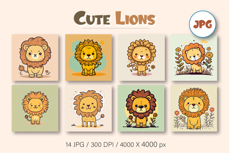 cute-flat-lions-02-tshirt-sticker