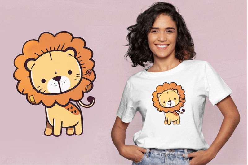 cute-flat-lions-02-tshirt-sticker