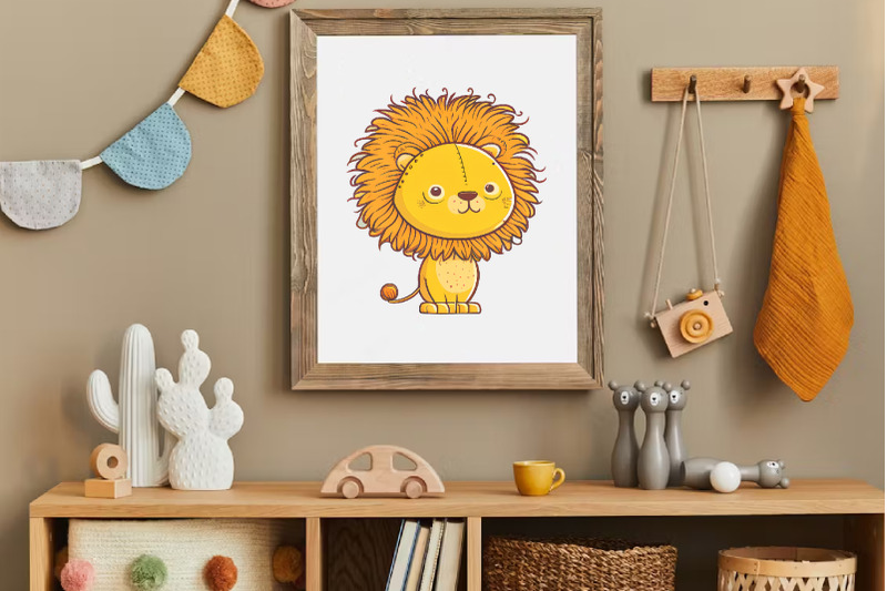 cute-flat-lions-02-tshirt-sticker