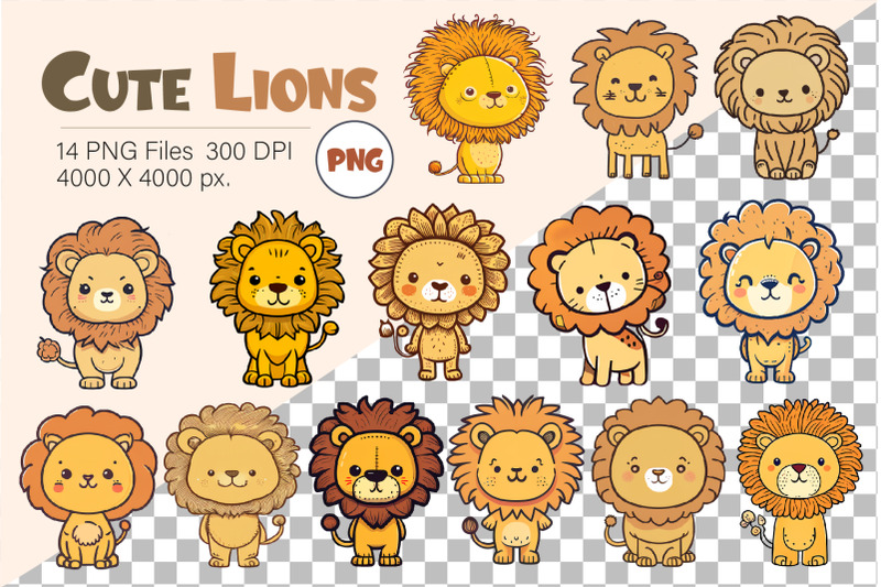 cute-flat-lions-02-tshirt-sticker