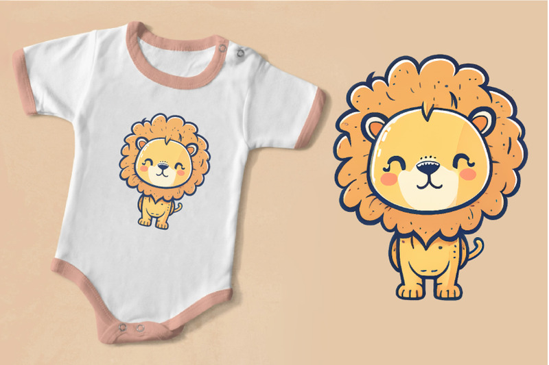 cute-flat-lions-02-tshirt-sticker