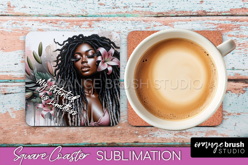 affirmation-coaster-sublimation-square-coaster-png-design