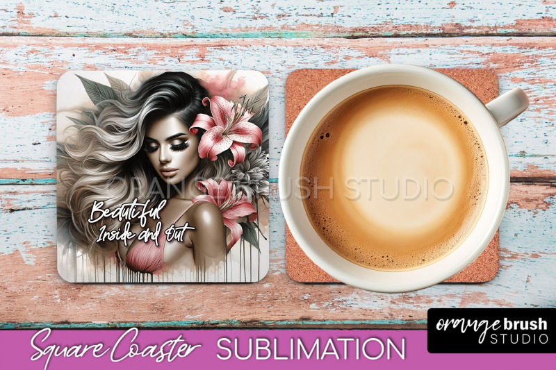 affirmation-coaster-sublimation-square-coaster-png-design