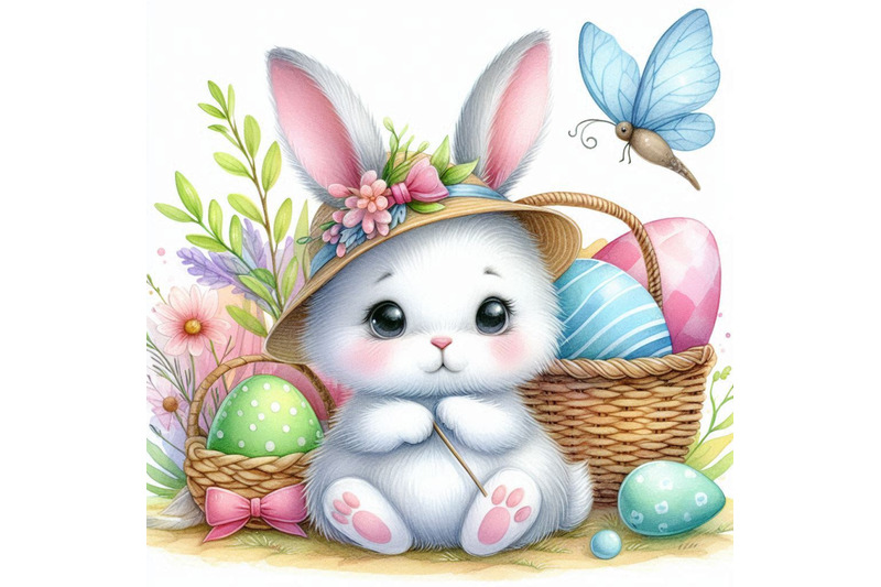 a-bundle-of-01-cute-little-rabbit-cartoon