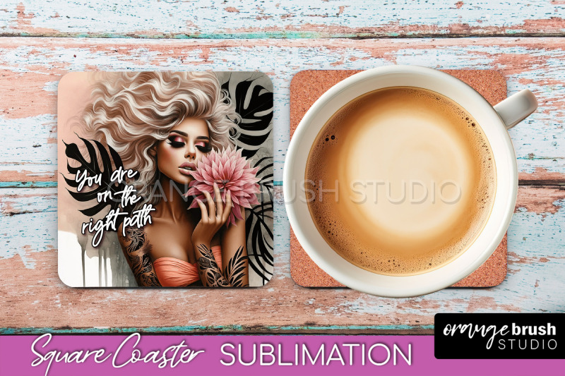 affirmation-coaster-sublimation-square-coaster-png-design