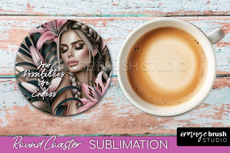 affirmation-coaster-sublimation-round-coaster-png-design