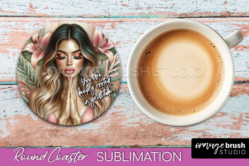 affirmation-coaster-sublimation-round-coaster-png-design