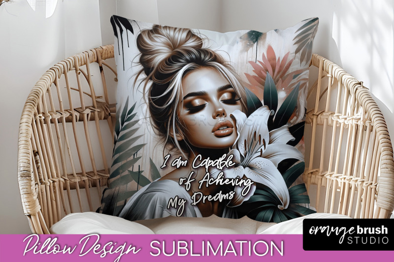 daily-affirmations-pillow-cover-floral-pillow-sublimation