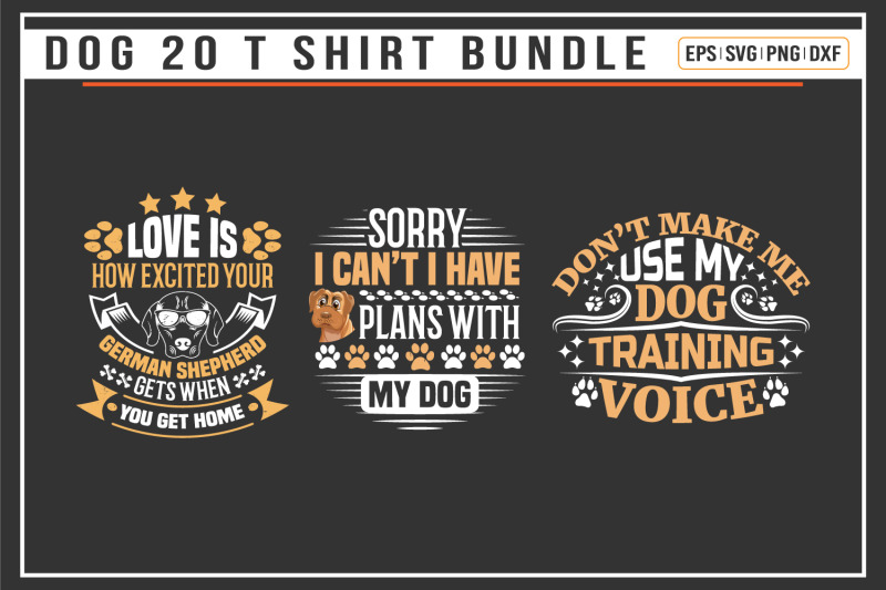 dog-typographic-t-shirt-bundle