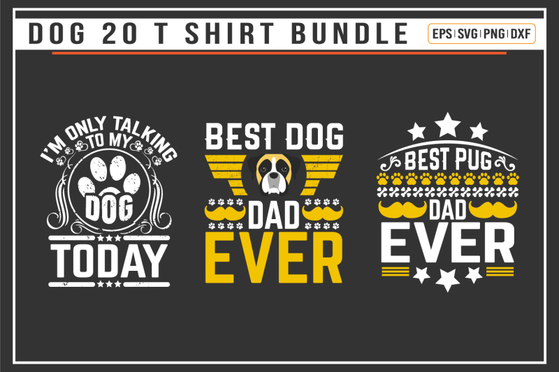 dog-typographic-t-shirt-bundle