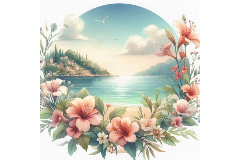 a-bundle-of-summer-sea-view-and-beautiful-flowers