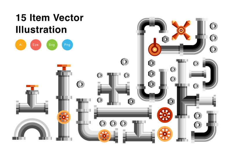 pipes-elements-vector-illustration