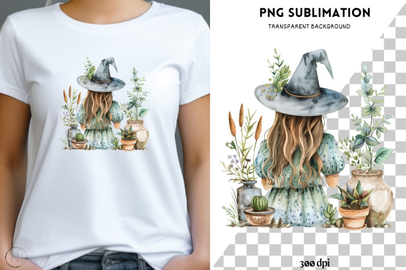 gardening-witch-png-digital-prints-mystical-artwork-plant-lover-des