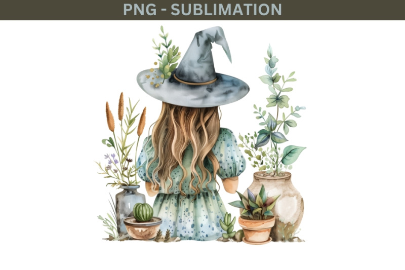 gardening-witch-png-digital-prints-mystical-artwork-plant-lover-des